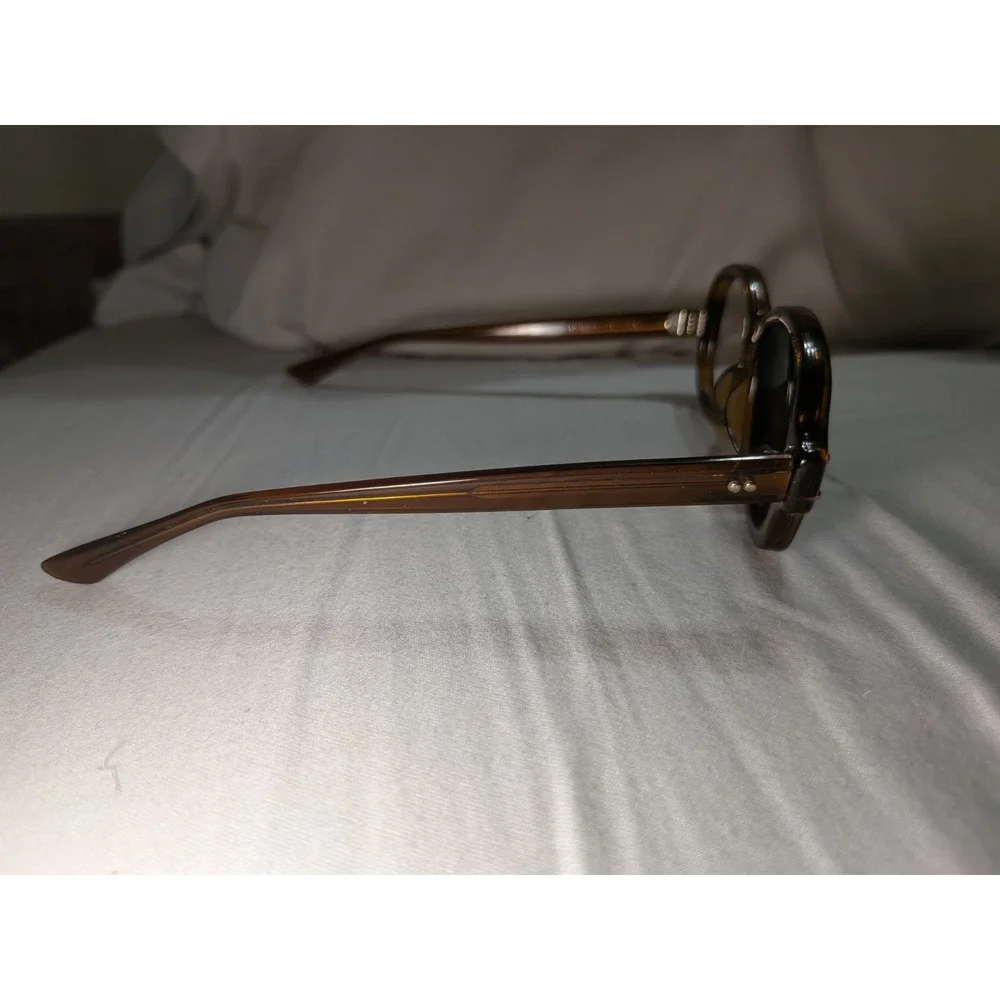 Vintage ROMCO 4 1/2- 5 1/2 Sunglasses Brown Square Frames‎ size 48[]18 140